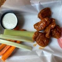 5 Boneless Wings · Boneless Wings tossed in your favorite sauce. Served with celery & carrots. Your choice of d...