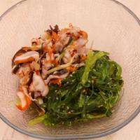 Sea Garden Squid (3Pd) · Sesame marinated seaweed and squid with ginger