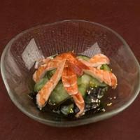 Shrmp Sunomono (3Pd) · Cucumber, wakame seaweed and shrimp in a sweet vinaigrette dressing topped with sesame seeds.