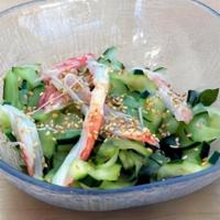 Snow Crab Sunomo  (3Pd) · Cucumber, wakame seaweed and Snow Crab in a sweet vinaigrette dressing topped with sesame se...