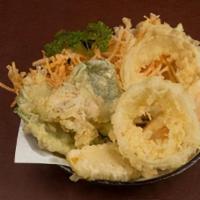 Veg Tempura · Traditional tempura battered and deep fried.. Light and crunchy in texture.
