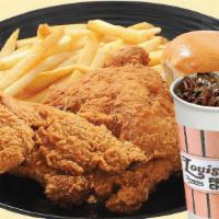 2 Pieces White Meat Combo · 1 Wing and 1 breast. Served with 1 side, 1 roll, and 1 regular drink.