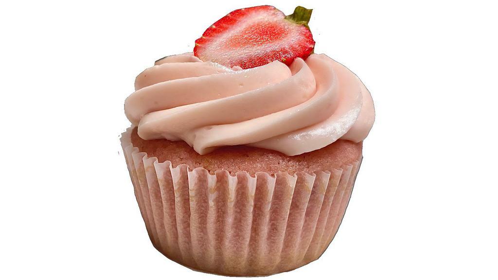 Strawberry Dream · A strawberry cupcake made with real, fresh strawberries and strawberry buttercream.