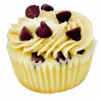 Chocolate Chip Cookie Dough · A chocolate chip vanilla cupcake with cookie dough frosting. Sooo good!