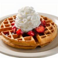 Belgian Strawberry Waffle · Belgian strawberry waffle an simply scrumptious combination of a fresh waffle topped w/ stra...