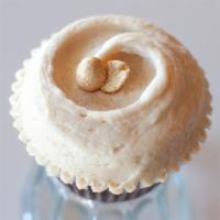 Chocolate Peanut Butter · Chocolate cake topped with a peanut butter buttercream. Contains nuts.