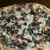 Truffle Spinach Mushroom · Olive oil and fresh garlic with baby spinach, roasted mushroom and goat cheese. Finished wit...