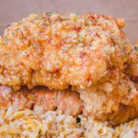 Fried Lobster & Louisiana Fried Rice · 8-10 ounces of lobster tail fried and tossed in our cajun garlic sauce served with Louisiana...