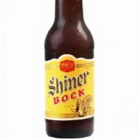 Shiner Bock · 12oz Bottle. Must be 21 to order, have your ID ready. . Must be ordered with food for ToGo.....