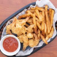 Fried Shrimp Basket (6) · Fried basket.
