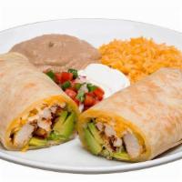 Burrito · A Burrito made with your choice of the following meats: Chorizo, Barbacoa, Pastor, Chicken, ...