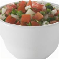 Pico De Gallo · A refreshing mixture of Tomatoes, Jalapeños, Onions, and Cilantro.. This salsa is Mild.