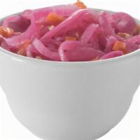 Onions With Habanero · A pickled mixture of Onions and Habaneros.. This salsa is Very Hot.