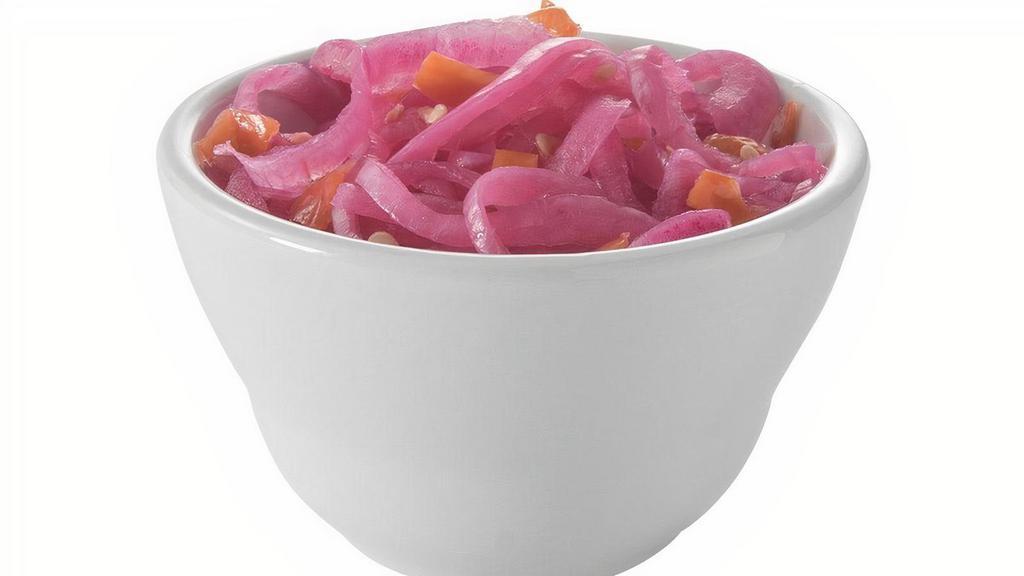 Onions With Habanero · A pickled mixture of Onions and Habaneros.. This salsa is Very Hot.