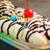 Classic Banana Split (Three Scoops) · The classic banana split made with 3 scoops of your choice of ice cream, Whip Cream, and swe...