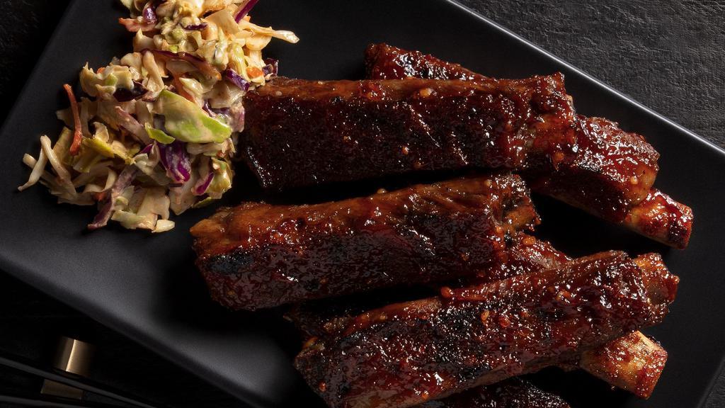 Bbq Pork Spare Ribs · Slow-braised pork ribs wok-seared with a tangy asian barbecue sauce. Platter includes 24 pieces. *These items are cooked to order and may be served raw or undercooked. Consuming raw or undercooked meats, poultry, seafood, shellfish or eggs may increase your risk of foodborne illness.