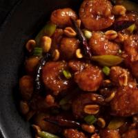 Kung Pao Shrimp · Spicy sichuan chili sauce, peanuts, green onion, red chili peppers. Platter serves 6-8. *The...