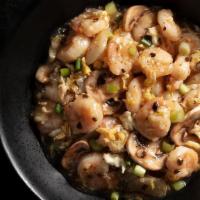 Shrimp With Lobster Sauce · 2000 Cals. Platter serves 6-8. Asian mushrooms, chopped black beans, egg, green onion.