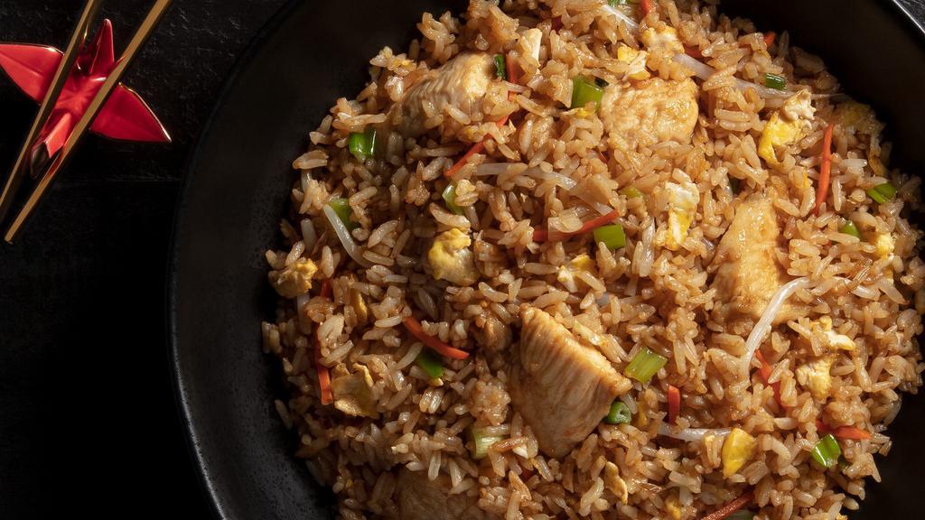 Gf Fried Rice · Platter serves 6-8. Wok-tossed with egg, carrots, bean sprouts, green onion. *These items are cooked to order and may be served raw or undercooked. Consuming raw or undercooked meats, poultry, seafood, shellfish or eggs may increase your risk of foodborne illness.