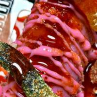 Spicy Pickle · Pickle has been soaked in multiple peppers top with a sweet and spicy  powder covered in cha...