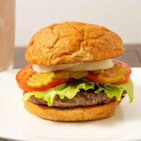 Elk Burger · Antibiotic-free, hormone-free, pasture-raised, 100% all-natural.  Served with lettuce, tomat...