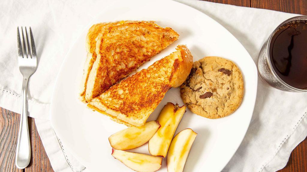 Grilled Cheese · Includes fries, small drink, and chocolate chip cookie.