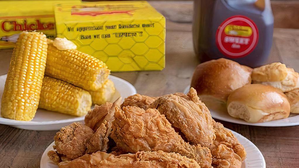 8 Piece Chicken  Dinner · Includes Rolls and One Family Side
