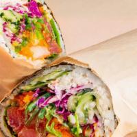 Large Pokerrito · Seaweed wrap with three scoops of protein
