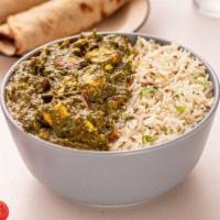 Palak Paneer Bowl · Classic North Indian dish with a light spinach sauce and Indian farmer's cheese.  Spice Leve...