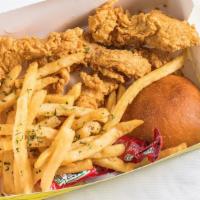 #1 - 4 Express Tenders® · With gravy and a biscuit or roll. Served with 1 Regular side order of your choice and a larg...