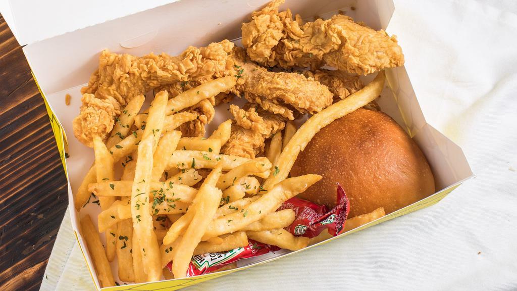 #1 - 4 Express Tenders® · With gravy and a biscuit or roll. Served with 1 Regular side order of your choice and a large drink.