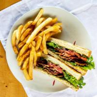 Blt · A classic BLT with thick sliced bacon, lettuce, tomato, and mayo.
