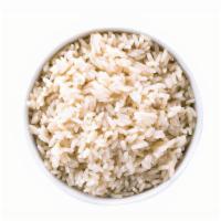 White Rice Side · Steamed White Rice with kosher salt and oil.