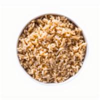Brown Rice Side · Steamed brown rice with kosher salt and oil.