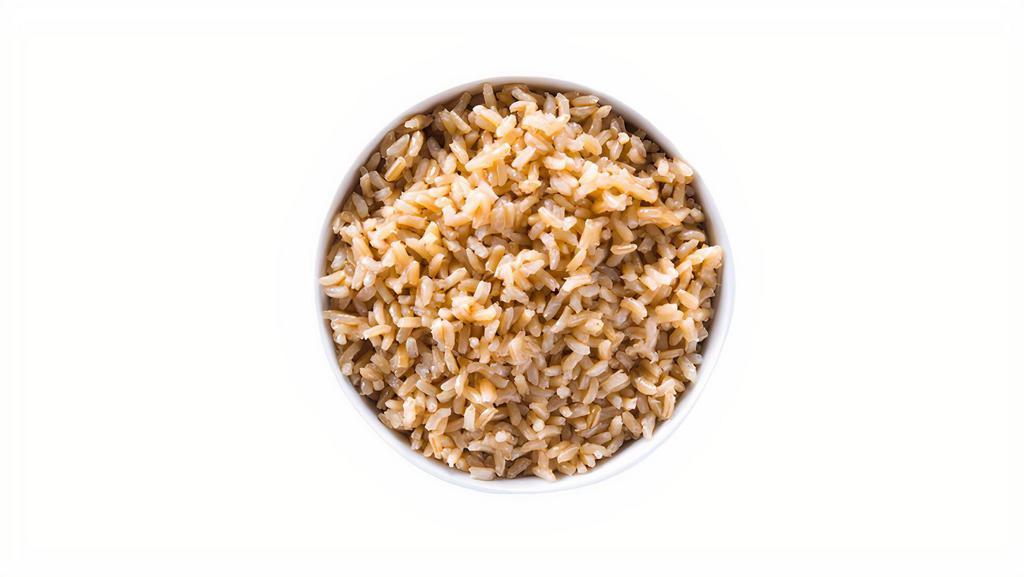 Brown Rice Side · Steamed brown rice with kosher salt and oil.