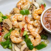 Camarones Al Mojo De Ajo · Best Seller. Six jumbo shrimp sautéed in garlic butter sauce with bell pepper, mushrooms, an...