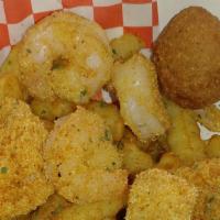 Fish And Shrimp Combo Basket · PLEASE CALL STORE BEFORE PLACING YOUR ORDER (WE ARE A FOOD TRUCK AND OUR LOCATIONS VARIES - ...