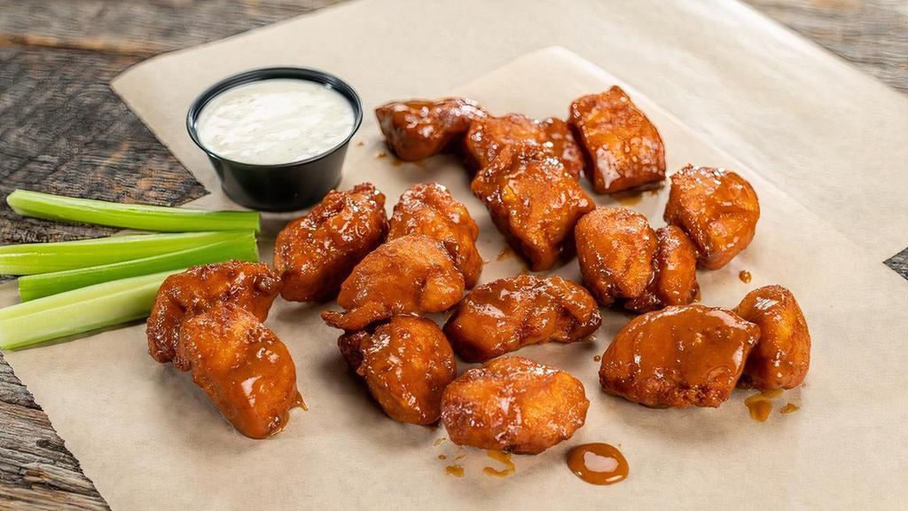 1/2 Pound Hand-Breaded Boneless Wings · Plump, hand-breaded, boneless chicken wings. Have ‘em tossed in your favorite sauce.