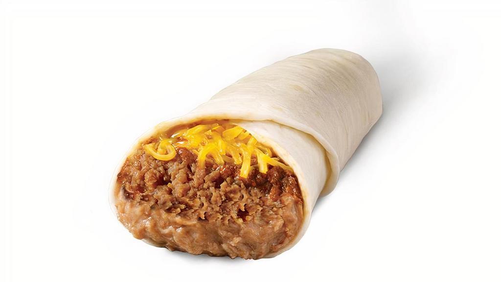 Combination Burrito · Ground beef, refried beans, chili sauce, cheddar wrapped in a warm flour tortilla.