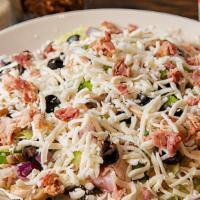 Small Mortar Salad · Crisp lettuce piled high with your choice of ham, turkey or chicken. Topped with mushrooms, ...