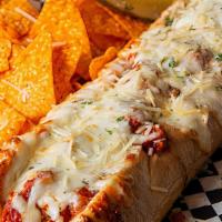 Large Meatball · Hoagie roll with meatballs smothered with Al Dente sauce, provolone cheese and sprinkled wit...