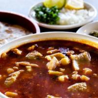 Menudo (Side Of Diced Onion & Lime Wedge) · Served with diced onion and a lime wedge