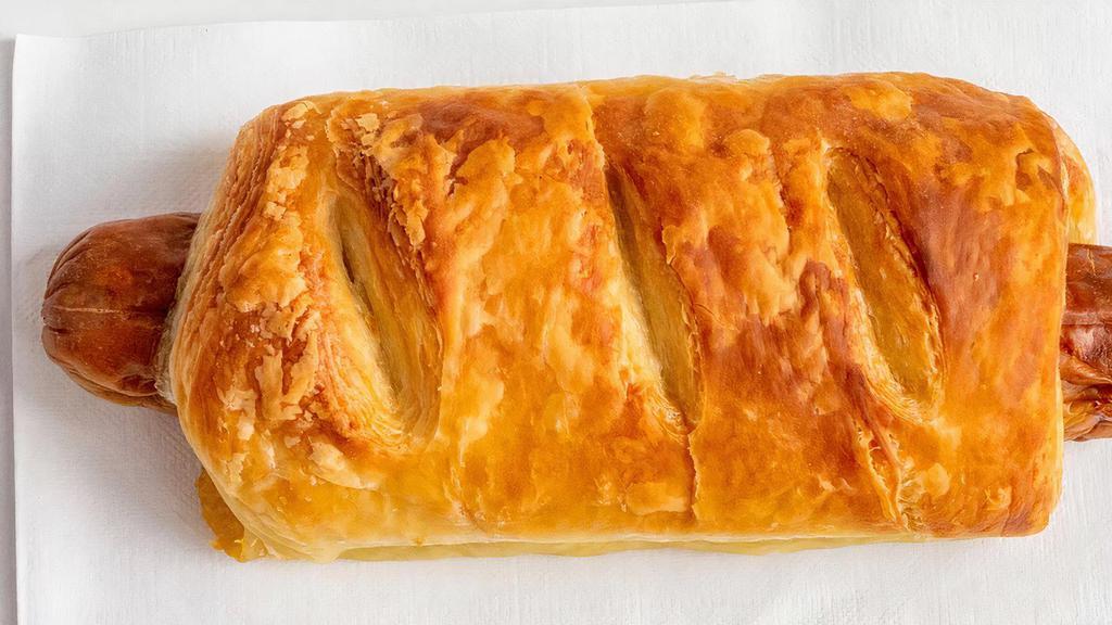 Sausage Roll · Ours is made with croissant dough. Extra flaky. Cheese is in sausage.
