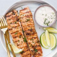 Nilgiri Grill Salmon · Salmon rubbed with Indian spices, herbs and grilled in the tandoor.