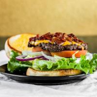 Bacon Cheese Burger · 100%  Angus Beef Big Patty, Bacon, and American cheese.
* Our Bestselling Burger!