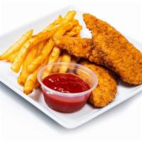 Chicken Tenders  · Served with fries, a drink and 2 oz ketchup.