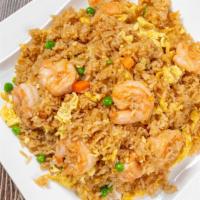 Shrimp Fried Rice · Stir-fried White Rice with Shrimp,Eggs,Peas and Carrots