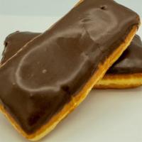 Chocolate Iced Filled Bar · Filled with Bavarian cream