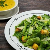 Homemade Soup Of The Day & Salad · Caesar or house salad. Choice of soup includes baked potato soup.