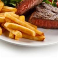 Kid'S Wagon Boss Top Sirloin · Certified Angus beef center cut top sirloin. Choice of side fries, broccoli, or mashed potato.